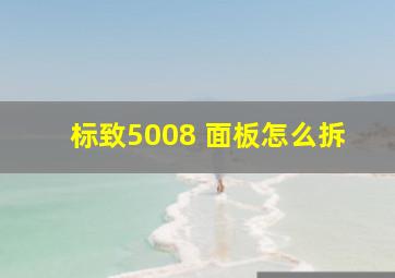 标致5008 面板怎么拆